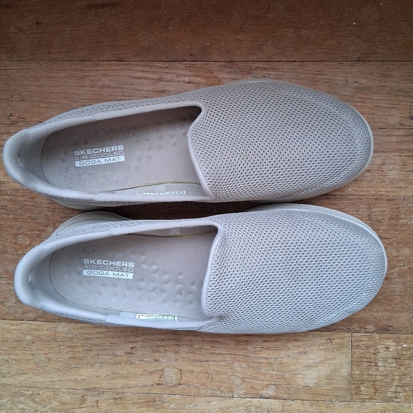 Skechers Light Gray Mesh Slip-Ons - Picture 2 of 6